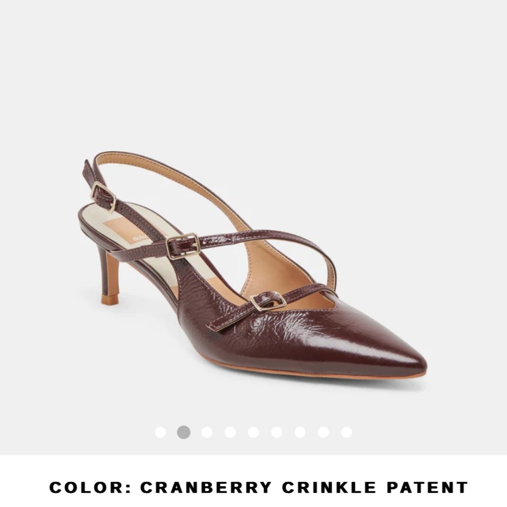 Dolce Vita Pam Mid Heel - Cranberry Crinkle Patent - 7